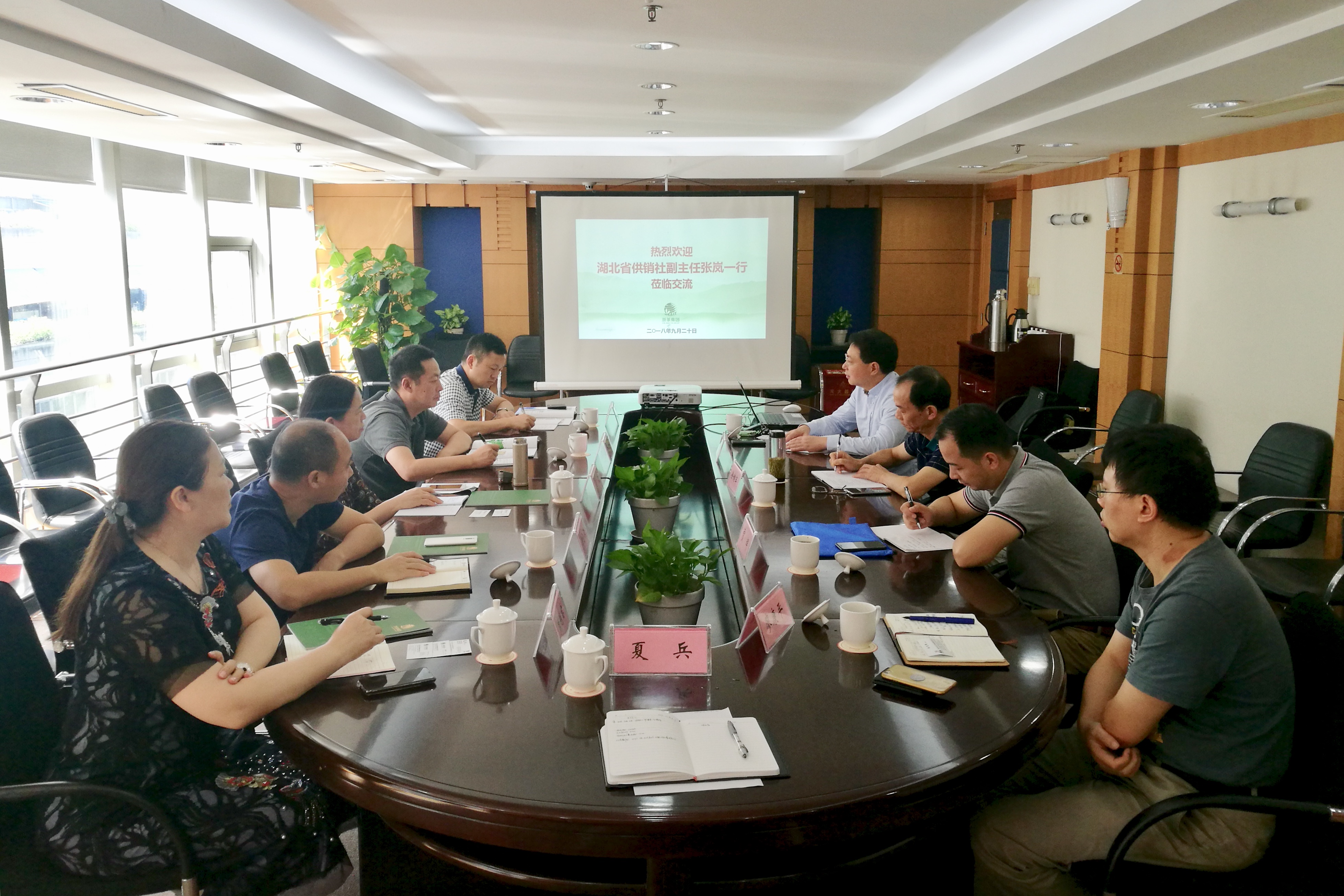 湖北省供销社张岚副主任一行莅临米兰在线官网-米兰(中国)考察交流