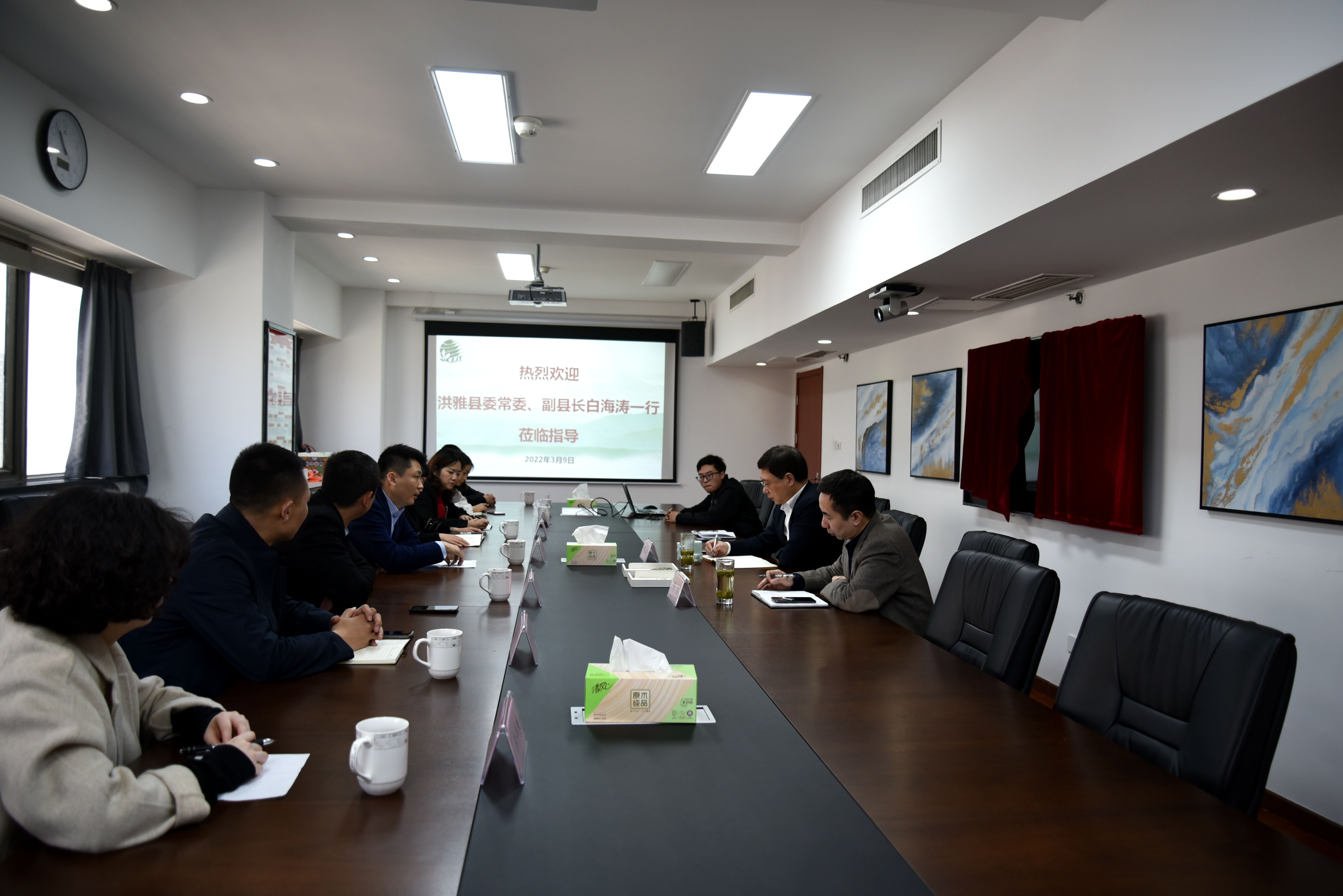 四川省洪雅县委常委、副县长白海涛一行莅临米兰在线官网-米兰(中国)考察交流